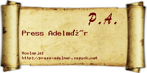 Press Adelmár névjegykártya